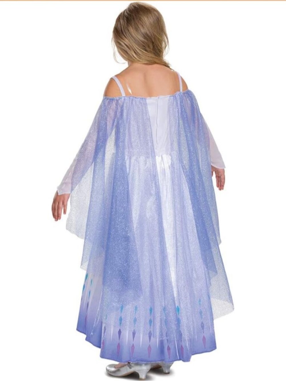 Disney Frozen Princess Elsa Dress Up Glittering White 7-8 YO Girl Med 8-10 - Picture 15 of 15